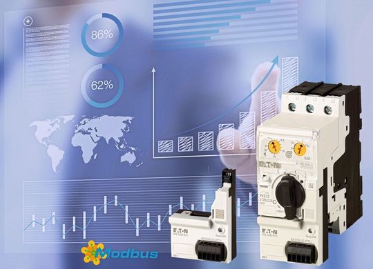 Das Kommunikationsmodul für den elektronischen Motorschutzschalter PKE.bietet mit dem seriellen Feldbus Modbus RTU eine offene und standardisierte Schnittstelle, die sich schnell und einfach in bestehende Anlagen einbinden lässt.