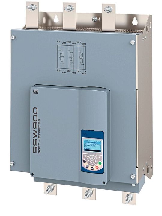 Der Softstarter SSW900 von WEG ist nun auch in Baugröße E mit einem Strombereich von 480 A bis 670 A erhältlich.