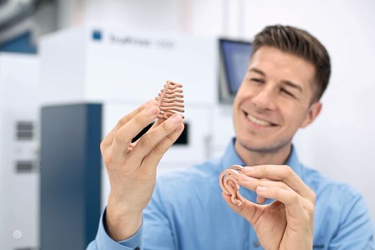 Mit der Green Edition kann auch reines Kupferpulver additiv gefertigt werden.