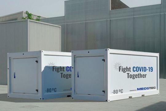 Hybrid-Containerlösung für die Lagerung von Covid-19-Impfstoffen Hybrid-Containerlösung für die Lagerung von Covid-19-Impfstoffen