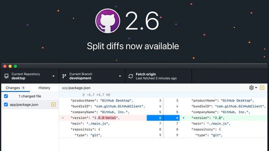 Das neue „Split Diffs“-Feature ermöglicht es, Code-Änderungen optional in einer Seite-an-Seite-Ansicht nachzuvollziehen. Das neue „Split Diffs“-Feature ermöglicht es, Code-Änderungen optional in einer Seite-an-Seite-Ansicht nachzuvollziehen.