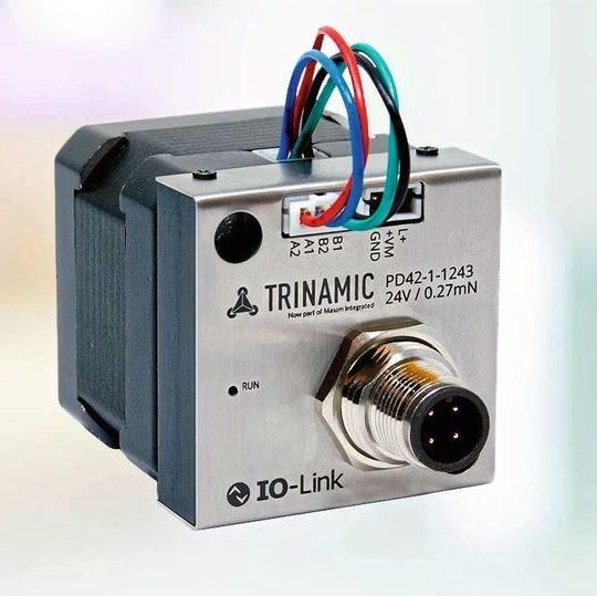 PD42-1-1243-IOLINK: Ein neuer Chipsatz (Motortreiber TMC2130-LA und IO-Link-Transceiver MAX22513) machen den Antrieb kleiner, sparsamer und fernoptimierbar. PD42-1-1243-IOLINK: Ein neuer Chipsatz (Motortreiber TMC2130-LA und IO-Link-Transceiver MAX22513) machen den Antrieb kleiner, sparsamer und fernoptimierbar.