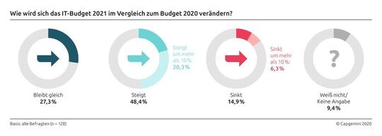 Lo sviluppo dei budget IT nel 2021.