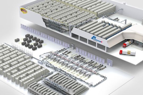 Aus dem mehrstöckigen Logistikzentrum nahe Istanbul werden 600 Filialen versorgt. Aus dem mehrstöckigen Logistikzentrum nahe Istanbul werden 600 Filialen versorgt.