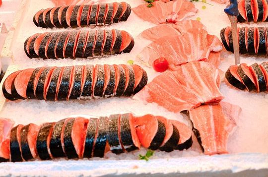 Eating fish, but not meat, offers key health benefits, a study shows. Eating fish, but not meat, offers key health benefits, a study shows.