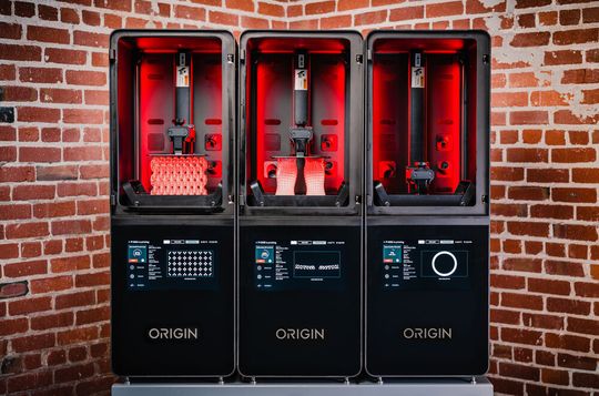 The Origin One 3D printer enables customers to build high volumes of parts with industry leading accuracy, using wide range of durable resins The Origin One 3D printer enables customers to build high volumes of parts with industry leading accuracy, using wide range of durable resins