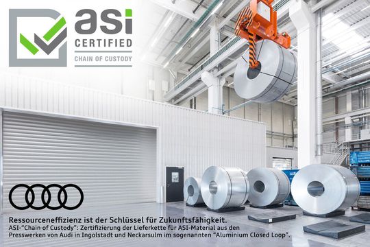 Der erste Automobilhersteller mit einem „Chain-of-Custody“-Zertifikat ist Audi. Der erste Automobilhersteller mit einem „Chain-of-Custody“-Zertifikat ist Audi.