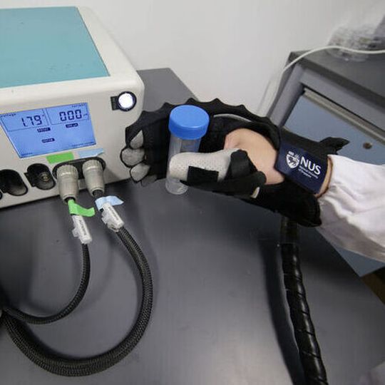 Ten times more sensitive than conventional technologies, these light-weight strain sensors can be incorporated into rehabilitation gloves to improve their sensitivity and performance. Ten times more sensitive than conventional technologies, these light-weight strain sensors can be incorporated into rehabilitation gloves to improve their sensitivity and performance.