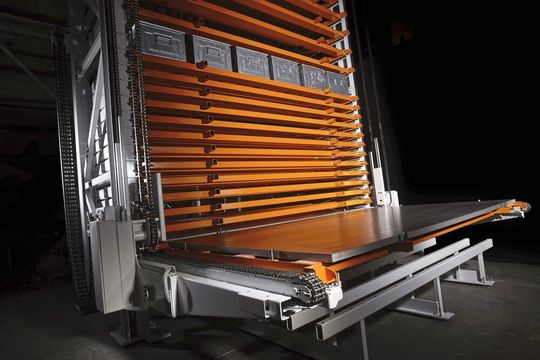Das Turmlagersystem Ecostore von Kasto ist in Systemhöhen von 3 bis 8 m erhältlich und zur Aufbewahrung von Blechen, Paletten und anderen flächigen Materialien geeignet. Das Turmlagersystem Ecostore von Kasto ist in Systemhöhen von 3 bis 8 m erhältlich und zur Aufbewahrung von Blechen, Paletten und anderen flächigen Materialien geeignet.