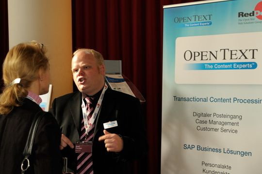 Zu den Red Dot Days von Opent Text kamen 500 Besucher nach Frankfurt. Zu den Red Dot Days von Opent Text kamen 500 Besucher nach Frankfurt.