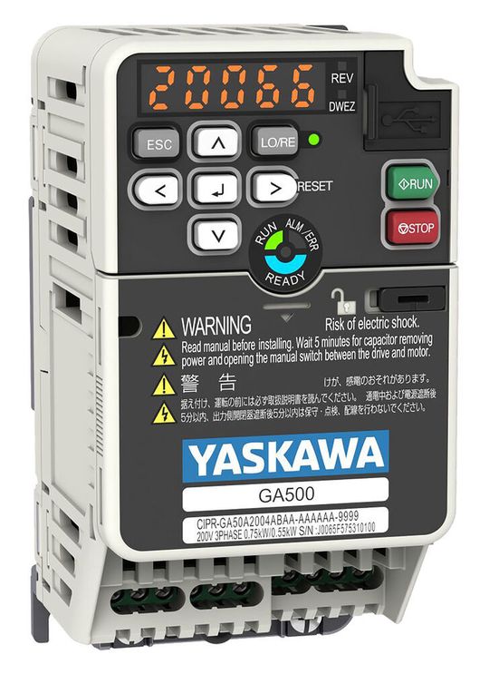 Der japanische Technologiekonzern Yaskawa hat seinen dreißigmillionsten Frequenzumrichter ausgeliefert. Die aktuelle Generation ist die Serie GA500. Der japanische Technologiekonzern Yaskawa hat seinen dreißigmillionsten Frequenzumrichter ausgeliefert. Die aktuelle Generation ist die Serie GA500.