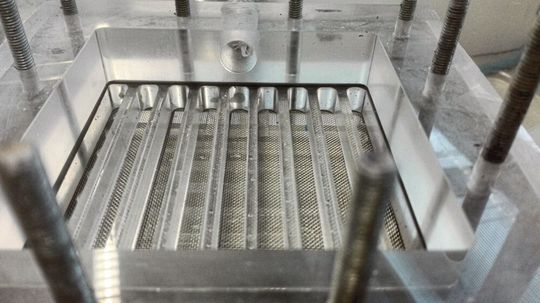 Laboraufbau der Gasdiffusionselektrode