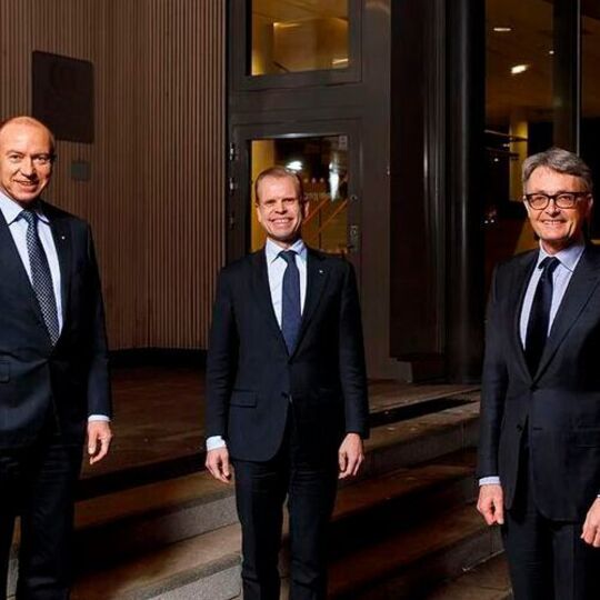 From left-right: Christian Rynning-Tønnesen, CEO, Statkraft; Svein Tore Holsether, President and CEO of Yara; and Øyvind Eriksen, President & CEO of Aker and Chairman of Aker Horizons.