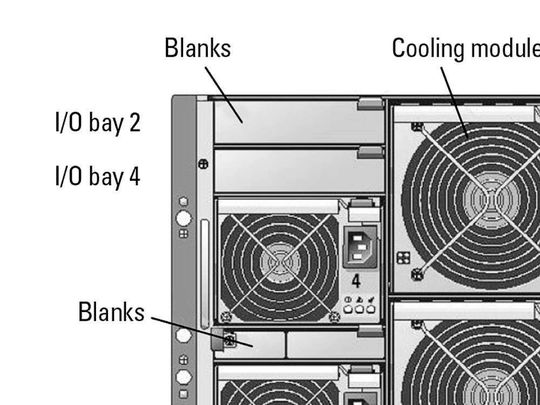 Auf einen Blick: Die Rückansicht eines Dell-Blade-Chassis. (Quelle: Dell) Auf einen Blick: Die Rückansicht eines Dell-Blade-Chassis. (Quelle: Dell)