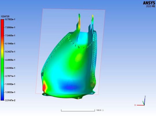Die Homogenisierte Gitterstruktur aus Ansys Material Designer erfasst die gewünschte Spannungsumverteilung. Die Homogenisierte Gitterstruktur aus Ansys Material Designer erfasst die gewünschte Spannungsumverteilung.