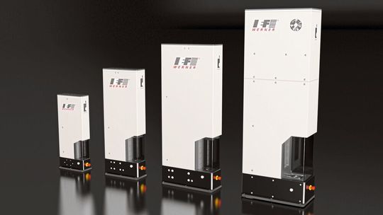 Die vier Baugrößen der Airpress-Reihe. Die Entwickler von IEF-Werner haben Wert auf eine steife Konstruktion gelegt. Die vier Baugrößen der Airpress-Reihe. Die Entwickler von IEF-Werner haben Wert auf eine steife Konstruktion gelegt.