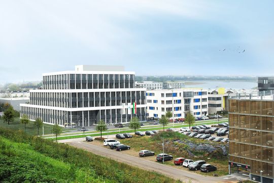 Voraussichtlich 2022 wird Protection One sein neues Headoffice (linkes Gebäude) in Monheim am Rhein beziehen. Voraussichtlich 2022 wird Protection One sein neues Headoffice (linkes Gebäude) in Monheim am Rhein beziehen.