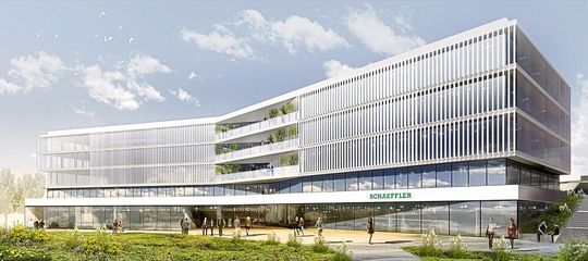 Schaeffler baut auf rund 15.000 m² ein divisionsübergreifendes Zentrallabor am Campus Herzogenaurach. Schaeffler baut auf rund 15.000 m² ein divisionsübergreifendes Zentrallabor am Campus Herzogenaurach.