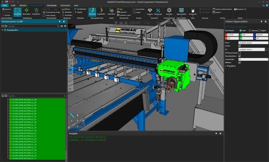 Simulation des Schiebeschlittens der Koordinatenmaschine Nimak Multiflex mit Visual Components. Simulation des Schiebeschlittens der Koordinatenmaschine Nimak Multiflex mit Visual Components.