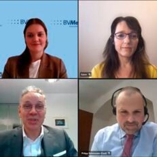 An dem digitalen BV-Med-Mittelstandsforum nahmen rund 80 Unternehmen teil. An dem digitalen BV-Med-Mittelstandsforum nahmen rund 80 Unternehmen teil.