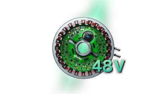 Die E-Drive-Komponenten wurden direkt im Motorsystem positioniert.