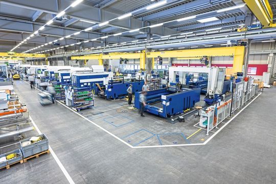 Vorsichtig optimistisch: Bei Trumpf sind die Produktionsanlagen dank langsam steigender Nachfrage wieder stärker ausgelastet. Vorsichtig optimistisch: Bei Trumpf sind die Produktionsanlagen dank langsam steigender Nachfrage wieder stärker ausgelastet.
