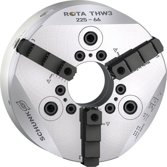 Das Backenschnellwechselfutter Schunk Rota THW3 ist mit einer patentierten Abdichtung ausgestattet, die konstante Spannkräfte, lange Wartungsintervalle und hohe Zuverlässigkeit gewährleistet.