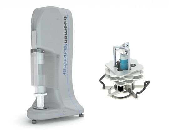 Der Uniaxial Powder Tester von Freeman Technology zur Schertestung von Pulvern Der Uniaxial Powder Tester von Freeman Technology zur Schertestung von Pulvern