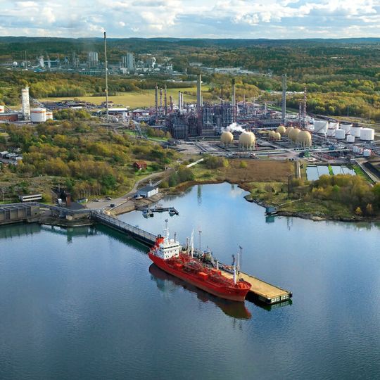 Luftaufnahme von Borealis‘ Produktionsstandort Stenungsund, Schweden Luftaufnahme von Borealis‘ Produktionsstandort Stenungsund, Schweden
