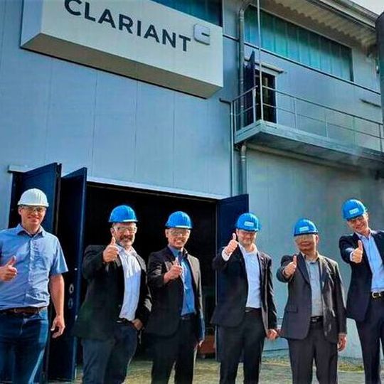 Pertamina's project team visiting Clariant's pre-commercial sunliquid plant in Straubing, Germany at the end of 2019. Pertamina's project team visiting Clariant's pre-commercial sunliquid plant in Straubing, Germany at the end of 2019.