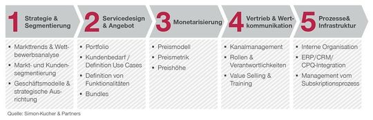 Fünfstufiger Monetarisierungsansatz Fünfstufiger Monetarisierungsansatz