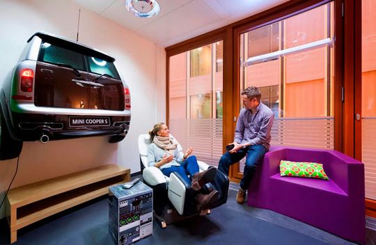 Voll abgefahren: Google bringt seine Mitarbeiter im Münchner Büro schnell auf neue Gedanken.