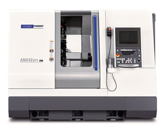 Le tour Citizen Miyano ANX-42 SYY dispose de 10 axes et il est équipé de la technologie LFV. Le tour Citizen Miyano ANX-42 SYY dispose de 10 axes et il est équipé de la technologie LFV.