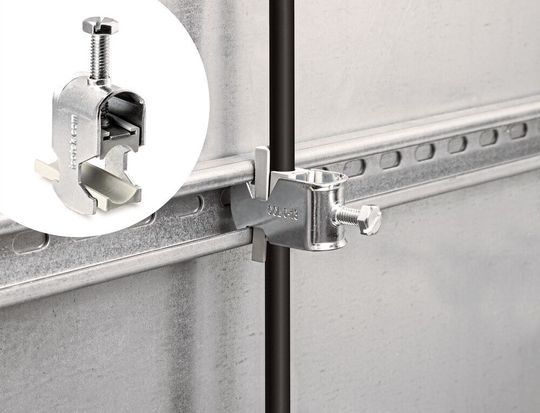 Die neuen Bügelschellen der Serie CCL eignen sich für alle gängigen C-Schienen mit einem Öffnungsmaß von 16 mm bis 17 mm.