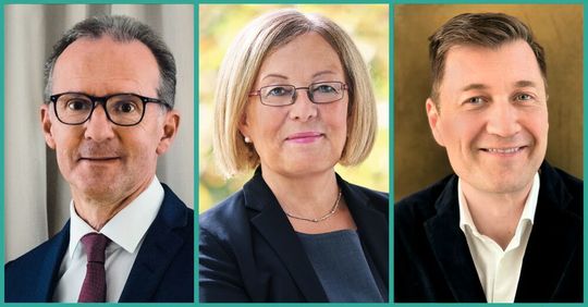 Die neuen Vorstandsmitglieder im Forum Medtech Pharma: Peter Otto, Dr. Irmgard Stippler, Christian Hieronimi (v. l. n. r.). Die neuen Vorstandsmitglieder im Forum Medtech Pharma: Peter Otto, Dr. Irmgard Stippler, Christian Hieronimi (v. l. n. r.).