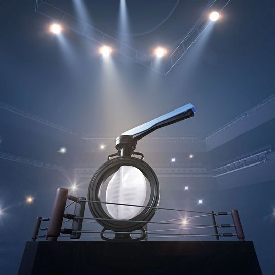 Fliegengewichts-Champion: Die Absperrklappe 565 soll sich mit Beständigkeit und Leichtgewicht auch gegen wesentlich schwerere Metallventile durchsetzen. Fliegengewichts-Champion: Die Absperrklappe 565 soll sich mit Beständigkeit und Leichtgewicht auch gegen wesentlich schwerere Metallventile durchsetzen.