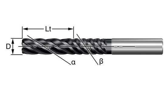 Hier ein genauerer Blick auf den Coromill Plura HFS 5×D von Sandvik Coromant. Der Anwender spart sich Werkzeuge, weil der Hartmetallfräser Titan sowohl schruppen als auch schlichten kann. Hier ein genauerer Blick auf den Coromill Plura HFS 5×D von Sandvik Coromant. Der Anwender spart sich Werkzeuge, weil der Hartmetallfräser Titan sowohl schruppen als auch schlichten kann.