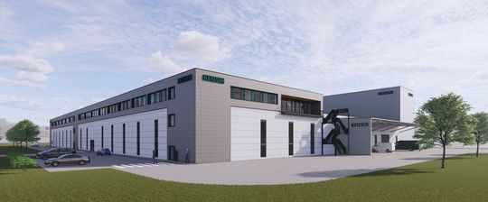 Herzstück des geplanten Netzsch-Logistikzentrums ist ein Hochregallager (Hintergrund) in Silobauweise. Herzstück des geplanten Netzsch-Logistikzentrums ist ein Hochregallager (Hintergrund) in Silobauweise.