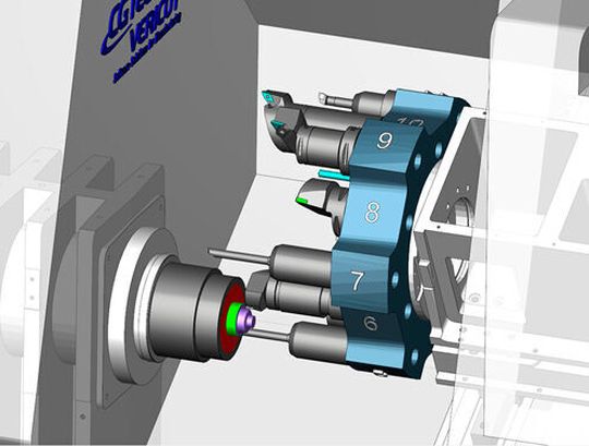 Vericut not only simulates and verifies the accuracy of the machining process, it can also optimizes the G-Code . Vericut not only simulates and verifies the accuracy of the machining process, it can also optimizes the G-Code .