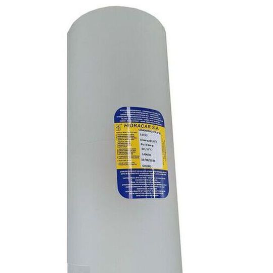 The Hidracar suction pulsation dampener with 2 connection ports. The Hidracar suction pulsation dampener with 2 connection ports.