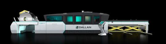 Die Coil-Laserschneidmaschine LXN Revolution von Dallan. Die Coil-Laserschneidmaschine LXN Revolution von Dallan.