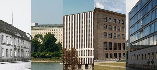 Die Collage schmückt die Seite „150 Jahre Auswärtiges Amt“.