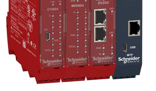Schneider Electric hat den Sicherheitscontrollern der Baureihe Modicon MCM Baureihe um neue Funktionen ergänzt. Vor allem die Verarbeitungskapazität der Funktionsblöcke in der CPU wurde deutlich erhöht, heißt es. Schneider Electric hat den Sicherheitscontrollern der Baureihe Modicon MCM Baureihe um neue Funktionen ergänzt. Vor allem die Verarbeitungskapazität der Funktionsblöcke in der CPU wurde deutlich erhöht, heißt es.