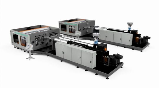 The new PM-3C machine is believed to be the lowest cost dual mold machine produced worldwide. The new PM-3C machine is believed to be the lowest cost dual mold machine produced worldwide.