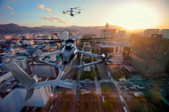 Der nachhaltige produzierte Helikopter ist für eine Reisegeschwindigkeit von über 400 Kilometer pro Stunde ausgelegt. Der nachhaltige produzierte Helikopter ist für eine Reisegeschwindigkeit von über 400 Kilometer pro Stunde ausgelegt.