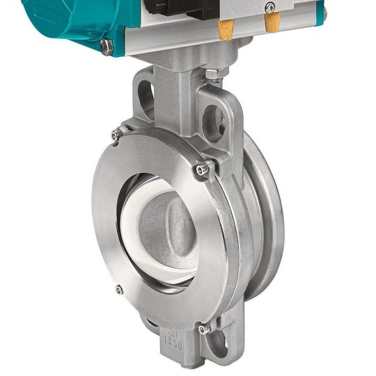 Absperrklappe Gemü R471 Tugela mit Automatisierungskomponenten Absperrklappe Gemü R471 Tugela mit Automatisierungskomponenten