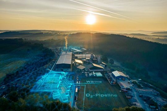 Hydrogen production at the Wunsiedel Energy Park in Germany. Hydrogen production at the Wunsiedel Energy Park in Germany.