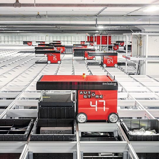 Swisslog Aotostore: Mit dem Behältersystem automatisiert Swisllog das $Material- und Ersatzteillager der Siemens Mobility AG. Swisslog Aotostore: Mit dem Behältersystem automatisiert Swisllog das $Material- und Ersatzteillager der Siemens Mobility AG.