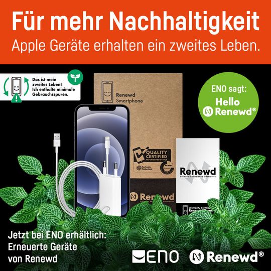 Eno will in Kooperation mit Renewd etwas für die Nachhaltigkeit tun. Eno will in Kooperation mit Renewd etwas für die Nachhaltigkeit tun.