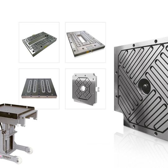 Efficient die or mould handling throughout the entire process chain: rack systems and changing carts are equipped with a uniform docking system to transport dies or moulds safely. Efficient die or mould handling throughout the entire process chain: rack systems and changing carts are equipped with a uniform docking system to transport dies or moulds safely.